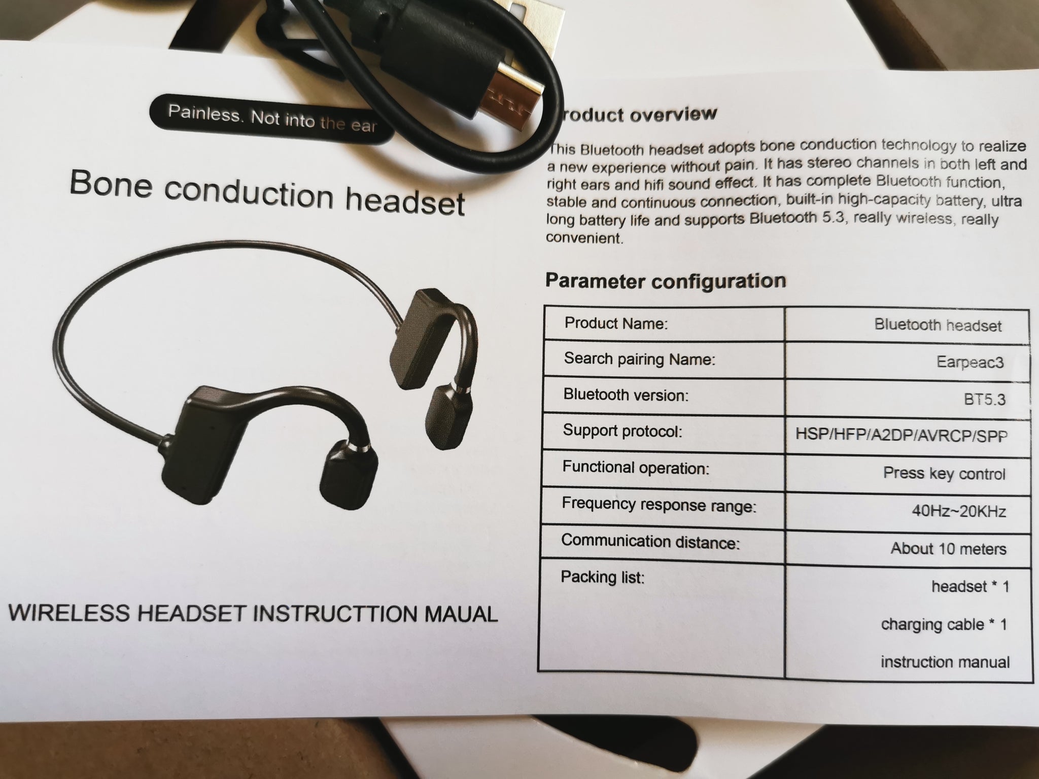 [EARPEAC3] NEW!! Bone Conduction Headset